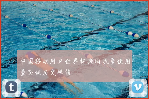 中国移动用户世界杯期间流量使用量突破历史峰值